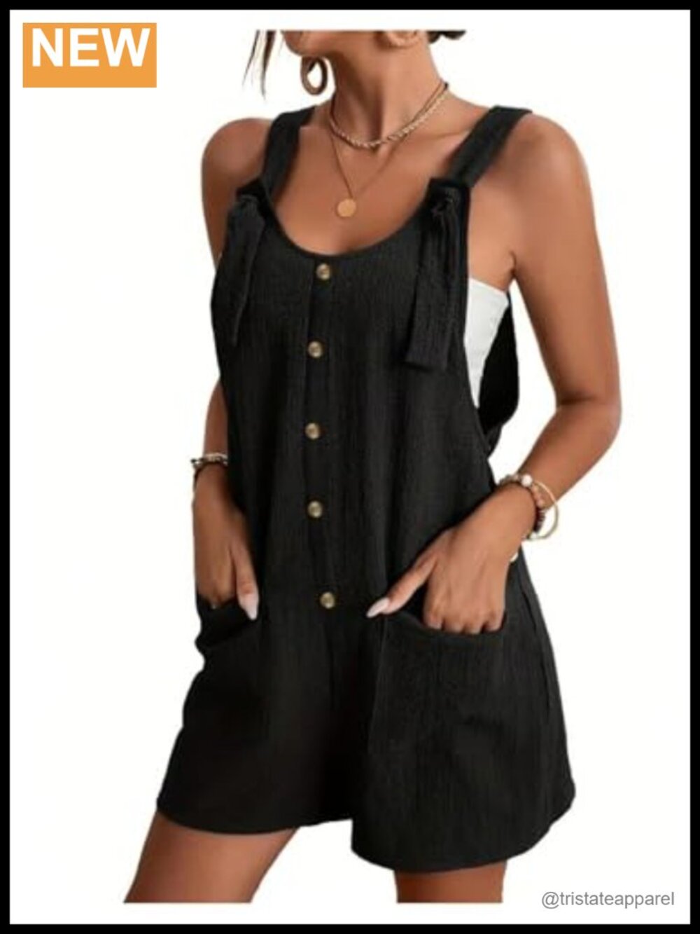 SHENHE Women's Sleeveless Romper Shorts Overall Jumpsuit with Pockets